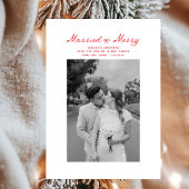 Verheiratet und Merry Bow Foto Weihnachten Neuaufl