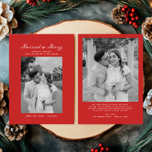 Verheiratet und Merry Bow Foto Weihnachten Neuaufl