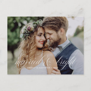 Verheiratet und strahlend Skript Flitterwochen Url Postkarte