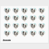 Verheiratet von Sea Foto Heart Sticker (Blatt)