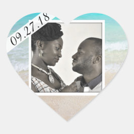 Verheiratet von Sea Foto Heart Sticker