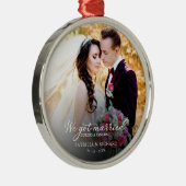 Verheiratet Während einer Pandemie-Foto Elegant Ornament Aus Metall (Rechts)