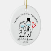 Verheiratet während einer Pandemie Keramik Ornament (Rechts)