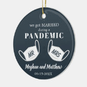 Verheiratet während einer Pandemie mit Foto Keramik Ornament (Links)