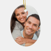 Verheiratet während einer Pandemie | Rot mit Foto  Keramik Ornament (Hinten)