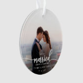 Verheiratet während eines Pandemie-Fotos Elegantes Ornament (Vorderseite)
