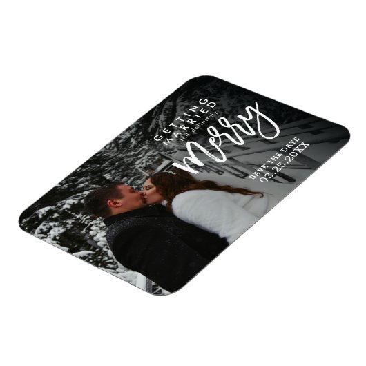 Verheiratet werden und ganz bestimmt Save the Date Magnet (Linke Seite)