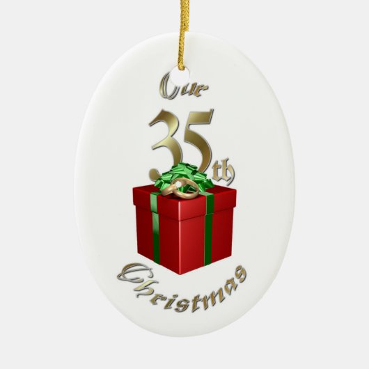 Verheiratete 35. Weihnachtsverzierung Keramikornament (Vorne)