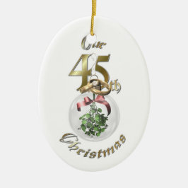 Verheiratete 45. Weihnachtsverzierung Keramikornament