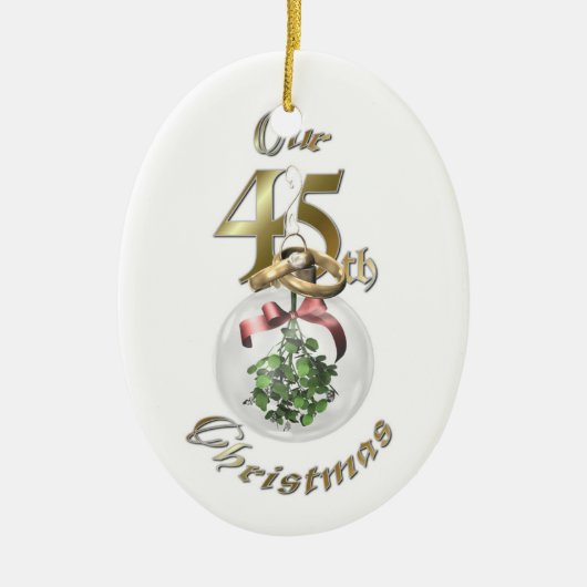 Verheiratete 45. Weihnachtsverzierung Keramikornament (Vorne)
