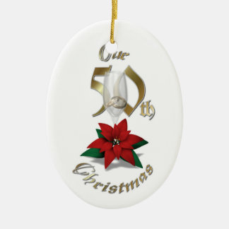 Verheiratete 50. Weihnachtsverzierung Keramikornament