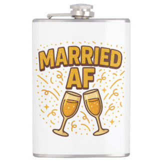Verheiratete AF-Flasche - Funny Wedding-Geschenk Flachmann
