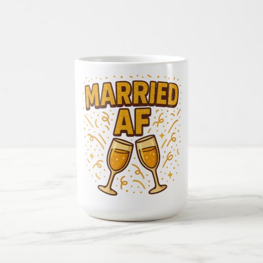 Verheiratete AF-Tasse - Funny Newlywed Gift, Just Kaffeetasse (Mittel)