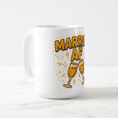 Verheiratete AF-Tasse - Funny Newlywed Gift, Just Kaffeetasse (Vorderseite Links)