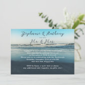 Verheiratete Ankündigung von Deep Sea Blue Empfang (Stehend Vorderseite)