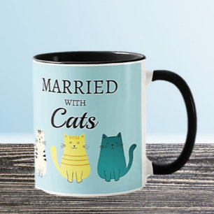 Verheiratete Cat Lover's Fun Gift Tasse