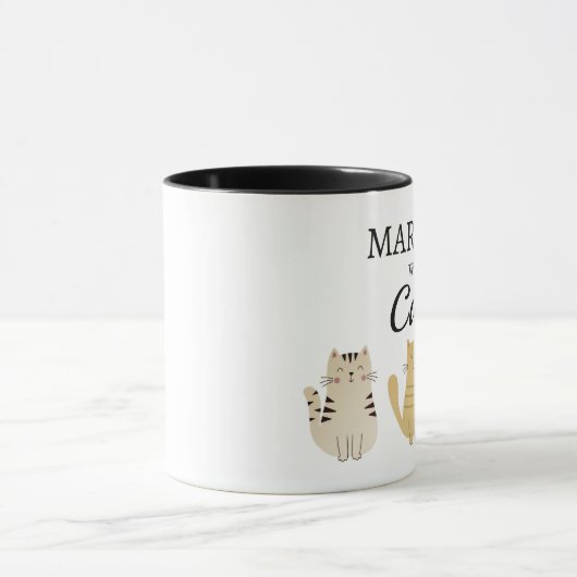 Verheiratete Cat Lover's Fun Gift Tasse (Zentrum)