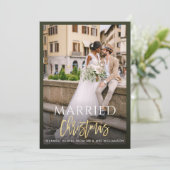 VERHEIRATETE CHRISTMAS-Feiertagsankündigung Feiertagskarte (Stehend Vorderseite)