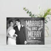 VERHEIRATETE CHRISTMAS-FOTOKARTEN FEIERTAGSKARTE (Stehend Vorderseite)