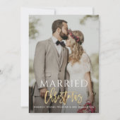 VERHEIRATETE CHRISTMAS-Hochzeitsankündigung Feiertagskarte (Vorderseite)