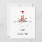 Verheiratete Couple Red Heart Card zum Hochzeitsta (Vorderseite)