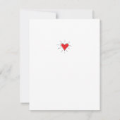 Verheiratete Couple Red Heart Card zum Hochzeitsta (Rückseite)