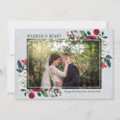 Verheiratete Familienfeiern Feiertagskarte (Vorderseite)