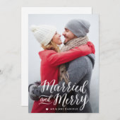 Verheiratete Foto-Karte Feiertagskarte (Vorne/Hinten)