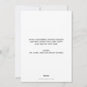 Verheiratete Foto-Karte Feiertagskarte (Rückseite)