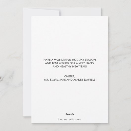 Verheiratete Foto-Karte Feiertagskarte (Rückseite)