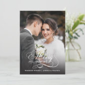 Verheiratete Foto-Karte Feiertagskarte (Stehend Vorderseite)