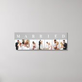VERHEIRATETE FotoCollage 7 Bild grau und weiß Leinwanddruck (Vorderseite)