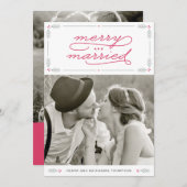 Verheiratete, frisch verheiratete Weihnachtsfotoka Feiertagskarte (Vorne/Hinten)
