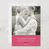 Verheiratete, frisch verheiratete Weihnachtsfotoka Feiertagskarte (Rückseite)