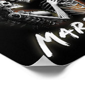 Verheiratete Halloween-Skelettbräune und Groomehe Poster (Ecke)