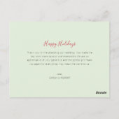 VERHEIRATETE & HELLE Feiertagsankündigung Postkarte (Rückseite)