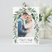 Verheiratete & helle Weihnachtskarte Dankeskarte (Stehend Vorderseite)