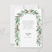 Verheiratete & helle Weihnachtskarte Dankeskarte (Rückseite)