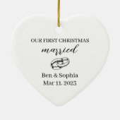 Verheiratete Herzform Keramik Ornament (Hinten)