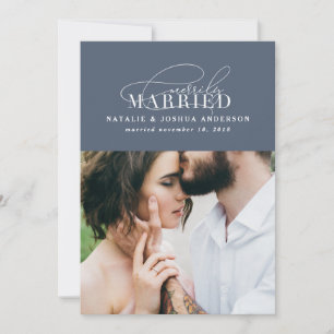 Verheiratete Hochzeitsankündigung Feiertagskarte