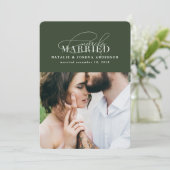 Verheiratete Hochzeitsankündigung Feiertagskarte (Stehend Vorderseite)