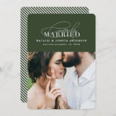 Verheiratete Hochzeitsankündigung Feiertagskarte (Vorne/Hinten)