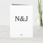 Verheiratete Hochzeitserklärung Feiertagskarte (Rückseite)