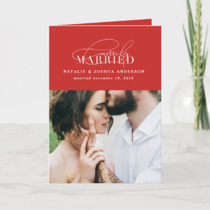 Verheiratete Hochzeitserklärung Feiertagskarte