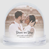 Verheiratete Hochzeitsszenarien zu Weihnachten Schneekugeln (Rückseite)