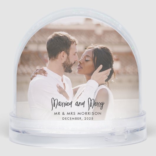 Verheiratete Hochzeitsszenarien zu Weihnachten Schneekugeln (Rückseite)