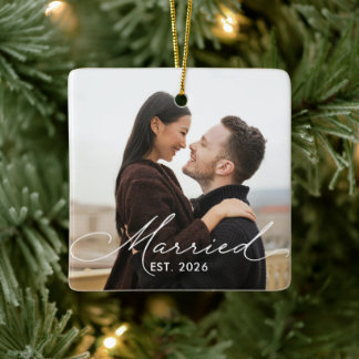 Verheiratete Kalligrafie Foto Neuvermählte Keramikornament