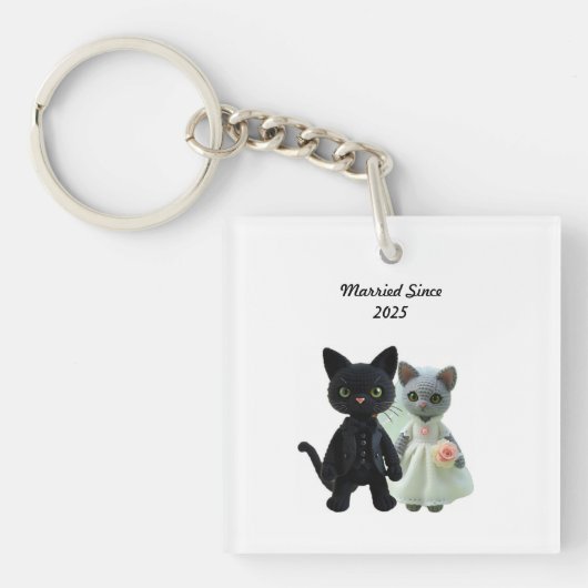 Verheiratete Katzen 2025 Schlüsselanhänger (Vorderseite)