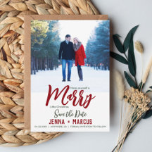 Verheiratete kleine Weihnachten Save the Date