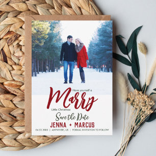 Verheiratete kleine Weihnachten Save the Date